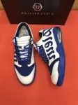 philipp plein solde chaussure driving leather top blue